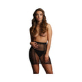Le Desir Bliss High-Waist Fishnet Skirt Black O/S - Fantasies Boutique