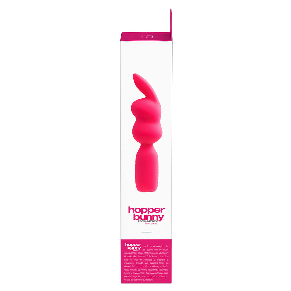 VeDO Hopper Bunny Rechargeable Silicone Mini Wand Vibrator Pink - Fantasies Boutique