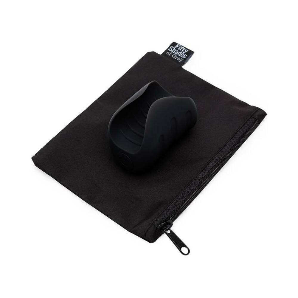 Fifty Shades of Grey Sensation Rechargeable Silicone Vibrating Pleasure Stroker Black - Fantasies Boutique