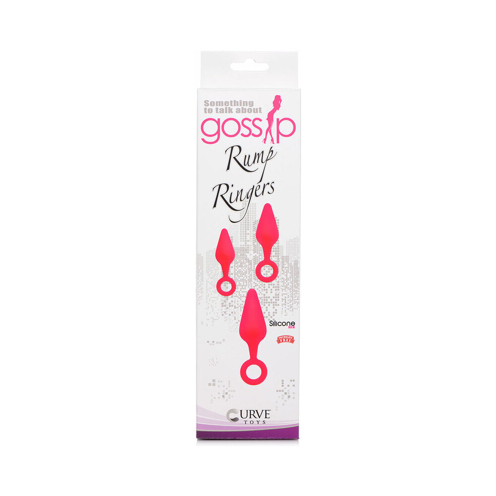 Gossip Rump Ringers 3-Piece Silicone Anal Plug Training Set Magenta - Fantasies Boutique