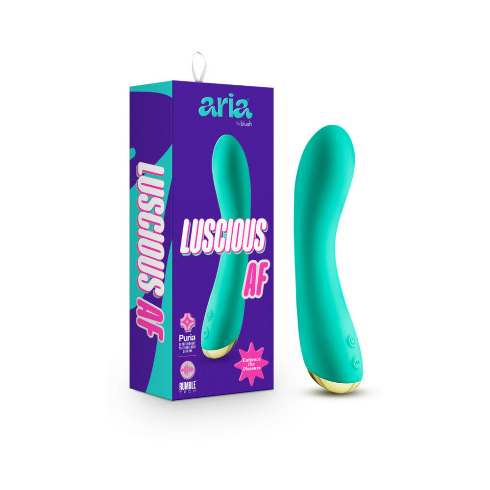 Aria Luscious AF Rechargeable Silicone G-Spot Vibrator Teal - Fantasies Boutique