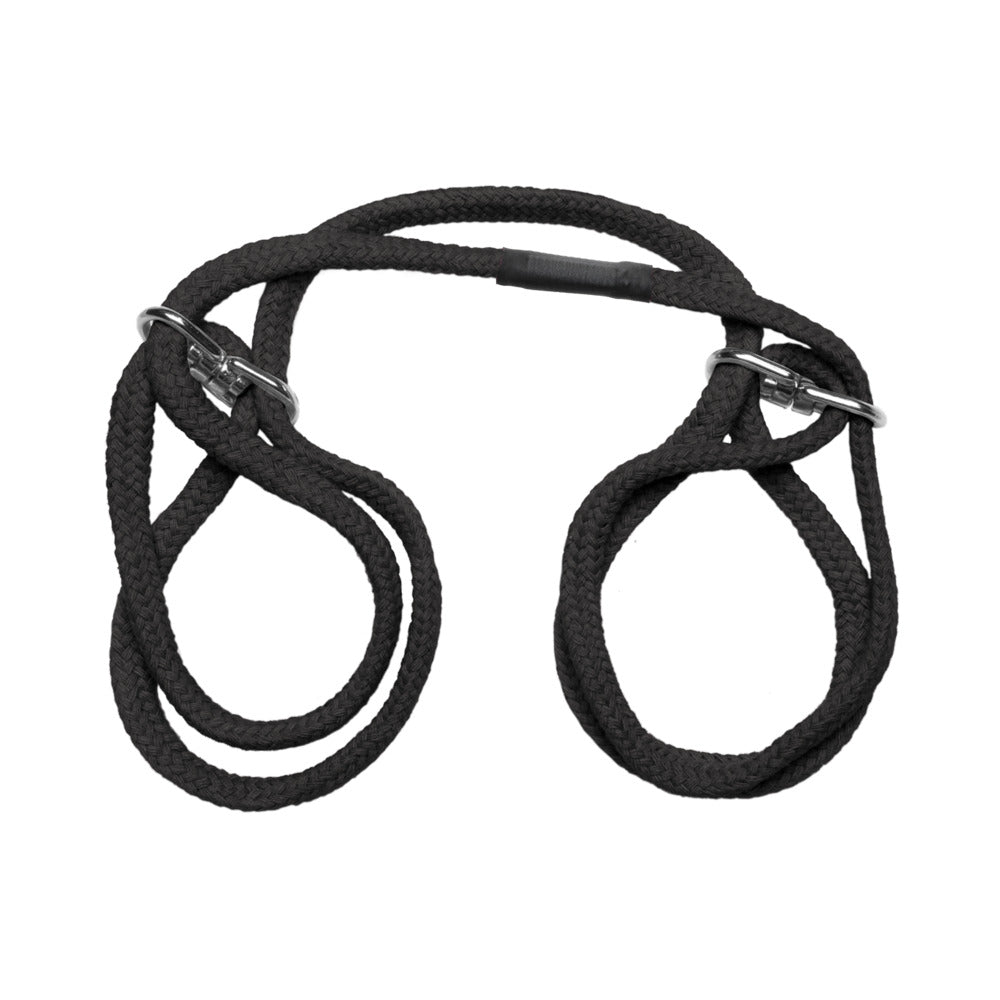 Japanese Style Bondage - 100% Cotton Wrist or Ankle Cotton Cuffs Black - Fantasies Boutique