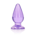 RealRock Crystal Clear 3.5 in. Anal Plug Purple - Fantasies Boutique