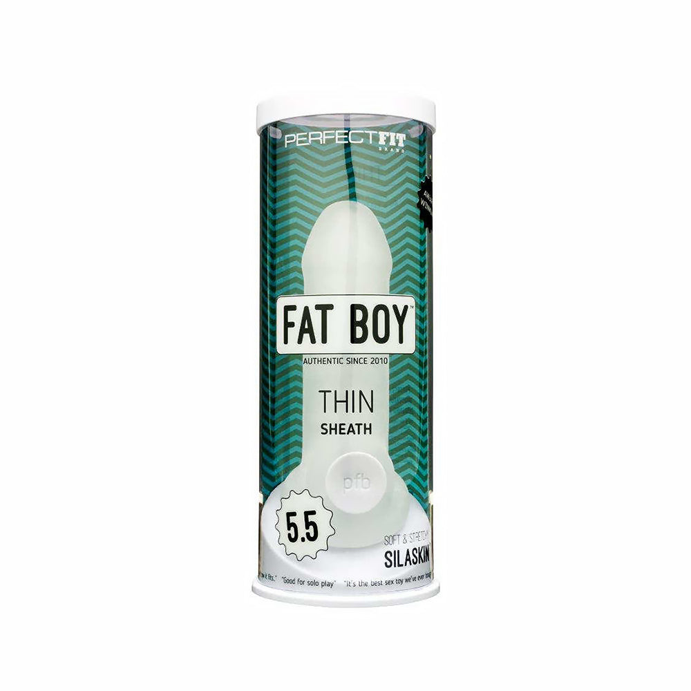 Fat Boy Thin 5.5 in. Extender Sheath Clear - Fantasies Boutique