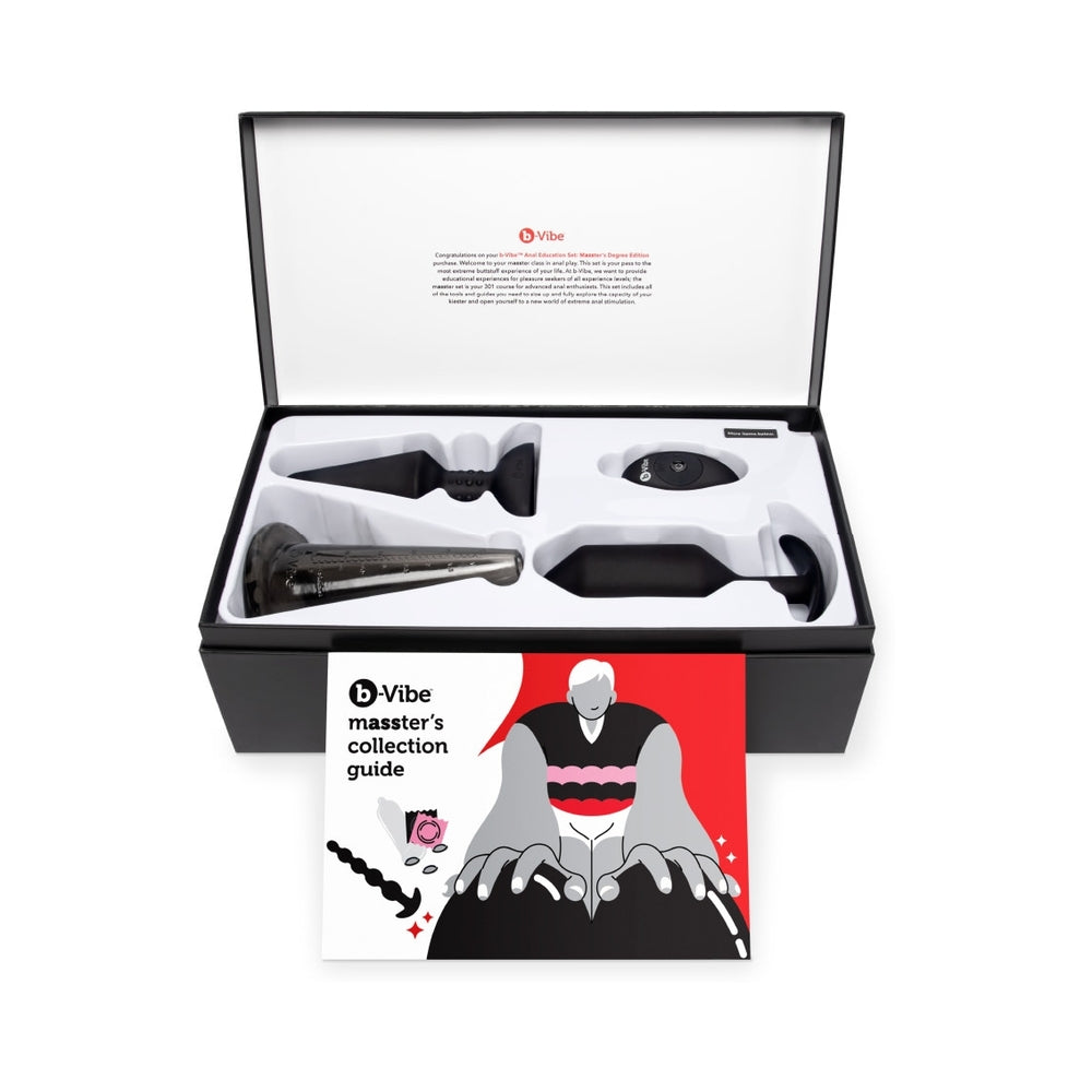 b-Vibe 10-Piece Anal Education Set: Masster's Degree Edition Black - Fantasies Boutique