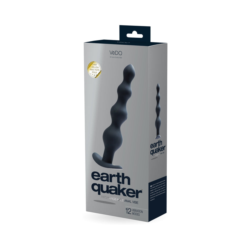 VeDO Earth Quaker Anal Vibe - Just Black - Men's - Fantasies Boutique