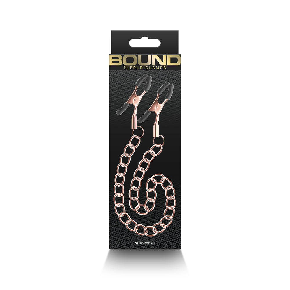 Bound Nipple Clamps DC2 Rose Gold - Fantasies Boutique