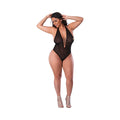Magic Silk Glitz & Glam Bodysuit with Snap Crotch Black Queen Size - Fantasies Boutique