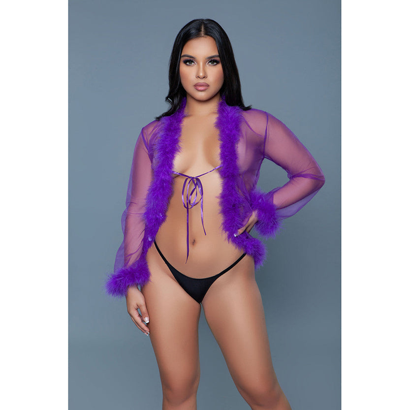 BeWicked Bou Robe Violet O/S - Fantasies Boutique