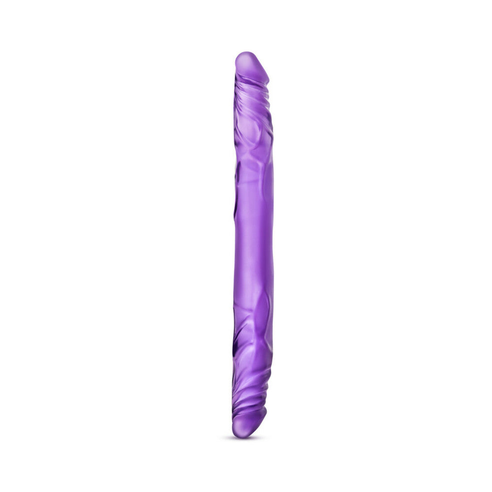 B Yours 14 in. Double Dildo Purple - Fantasies Boutique