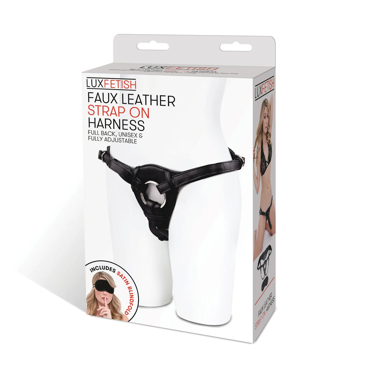 Lux Fetish Patent Leather Strap-On Harness Black - Fantasies Boutique