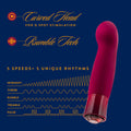 Oh My Gem Classy Rechargeable Warming Silicone G-Spot Vibrator Garnet - Fantasies Boutique