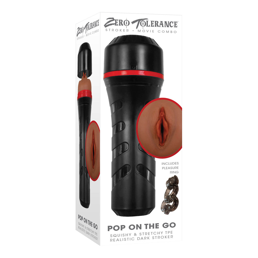 Zero Tolerance Pop On The Go Realistic Vagina Stroker Brown - Fantasies Boutique