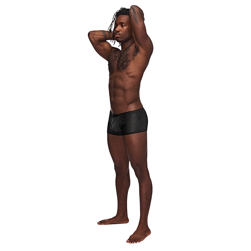 Male Power Sneak Peek Mini Short Black XL - Fantasies Boutique