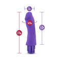 Luxe Marco 7.75 in. Silicone Vibrating Dildo Purple