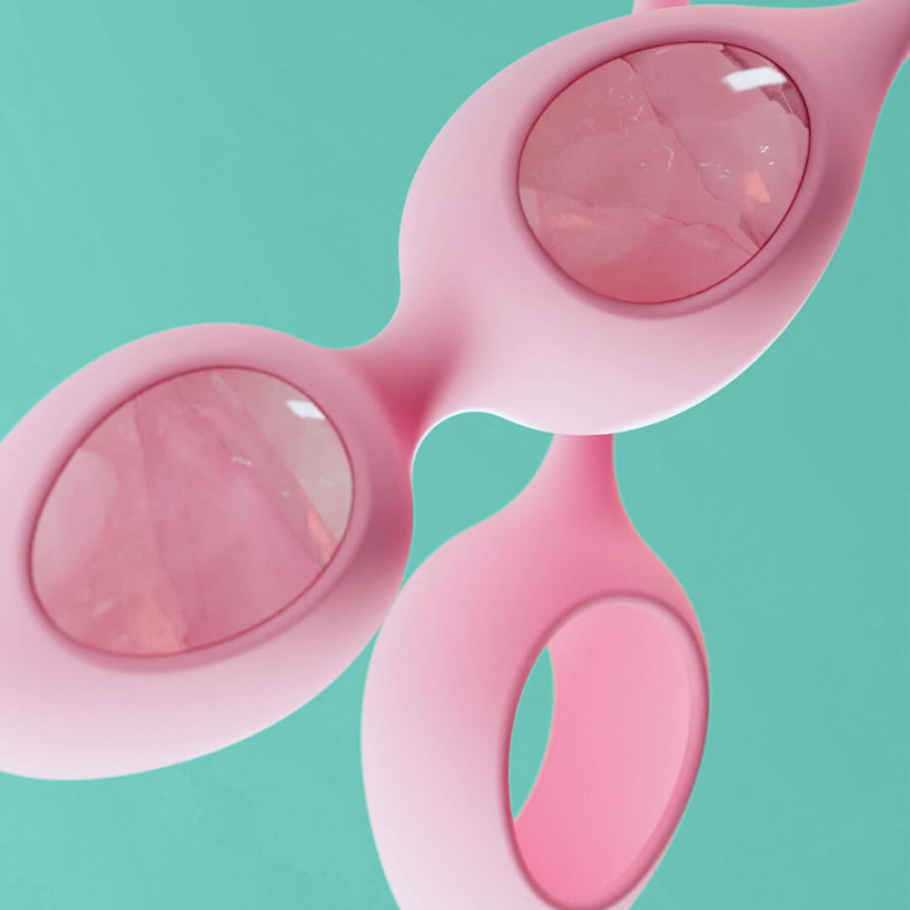Biird Yonii 2-Piece Rose Quartz Eggs Set - Fantasies Boutique