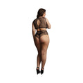 Le Desir Duo Net Keyhole Bra Set Black Queen Size - Fantasies Boutique