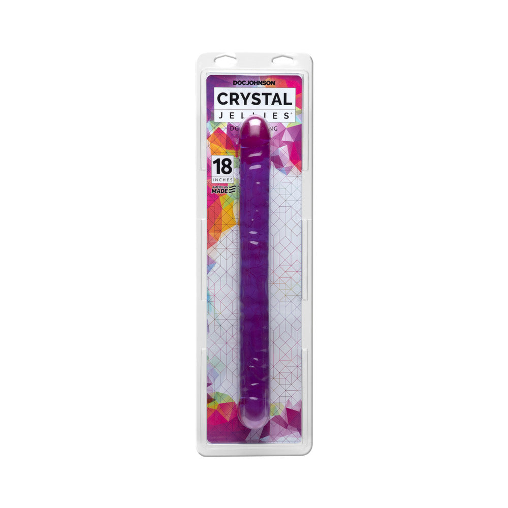 Crystal Jellies - Double Dong Purple 18in - Fantasies Boutique