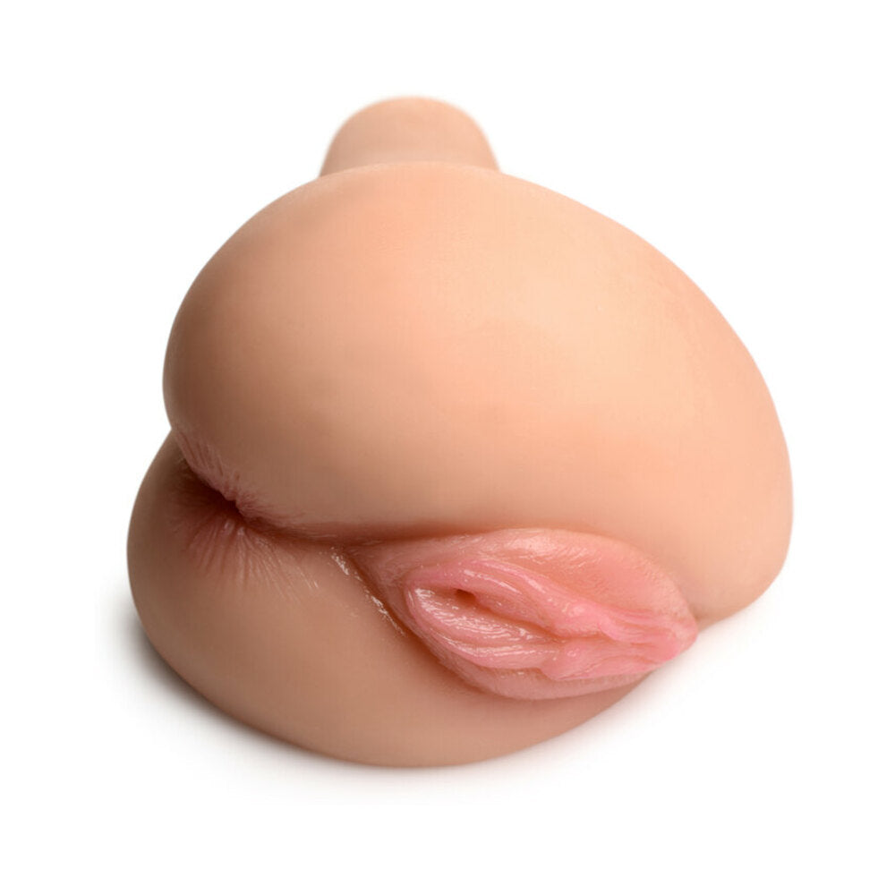 Curve Toys Mistress Juicy Taylor Dual Entry Sidesaddle Masturbator Light - Fantasies Boutique