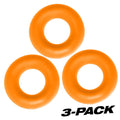 Oxballs Fat Willy 3-Pack Jumbo Cockrings Orange