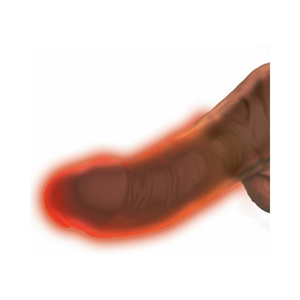 King Cock Plus 7.5 in. Thrusting Cock With Balls Rechargeable Realistic Vibrator Brown - Fantasies Boutique