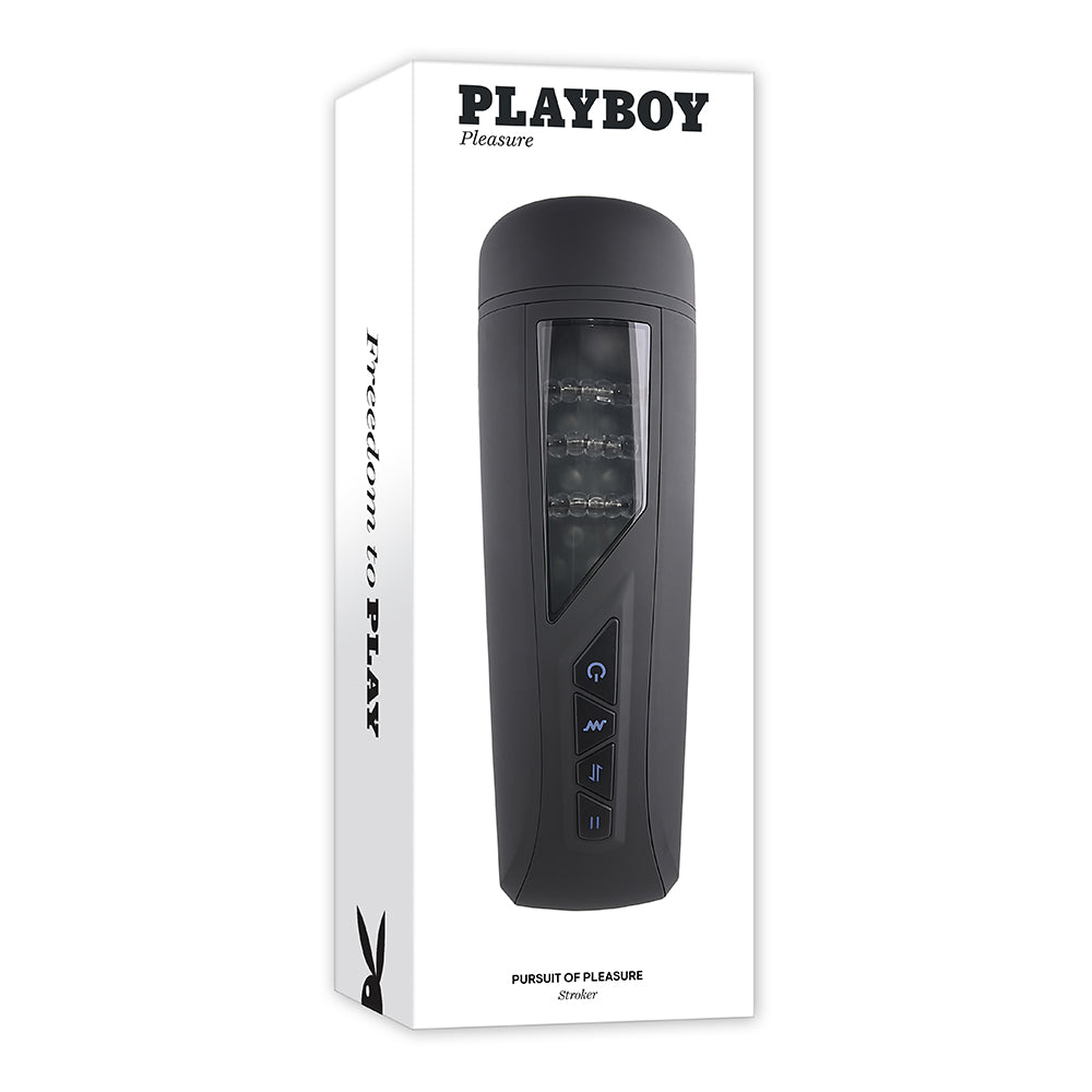 Playboy Pursuit Of Pleasure Rechargeable Vibrating Beaded Stroker - Fantasies Boutique