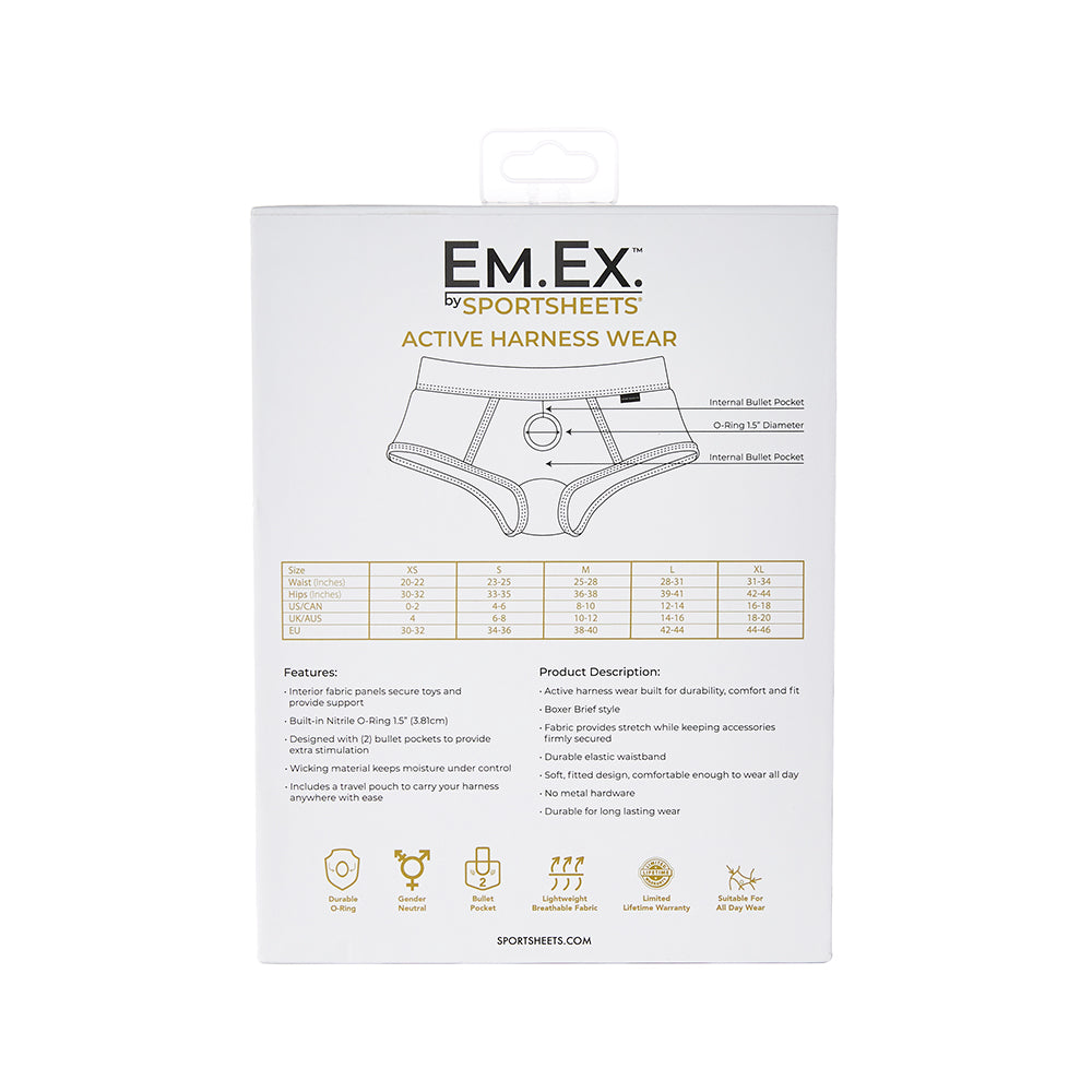 Sportsheets Em.Ex. Fit Harness Navy L - Fantasies Boutique