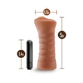 M for Men Julieta Vagina Stroker with Bullet Vibrator Tan - Fantasies Boutique