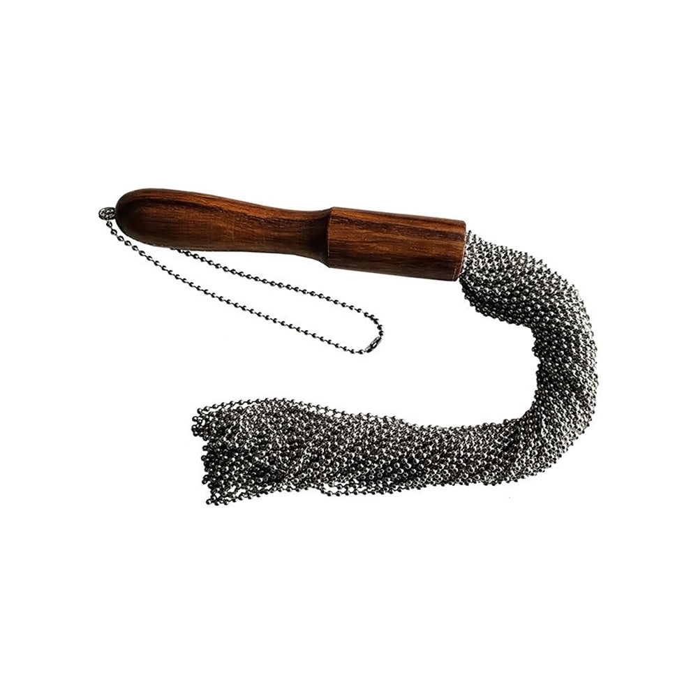 Rouge Beaded Metal Flogger Silver - Fantasies Boutique