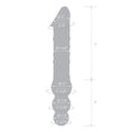 Glas 12 in. Double Ended Glass Dildo with Anal Beads