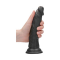 RealRock Realistic 7 in. Dildo With Suction Cup Black - Fantasies Boutique