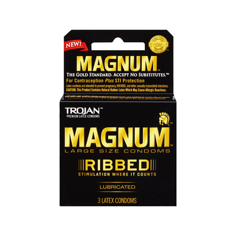 Trojan Magnum Ribbed 3pk - Fantasies Boutique