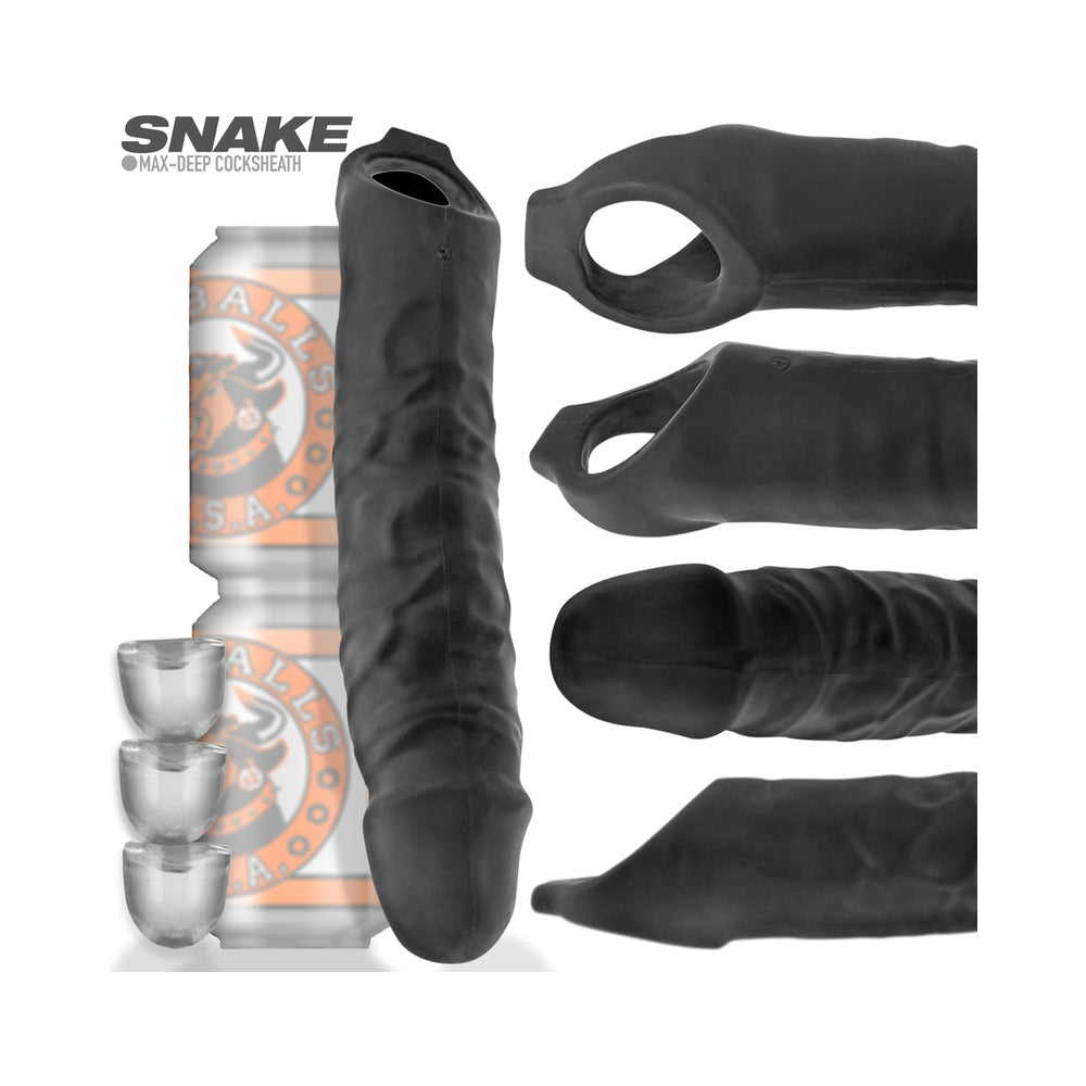 OxBalls Snake Deep-Reacher Cocksheath Black Ice - Fantasies Boutique