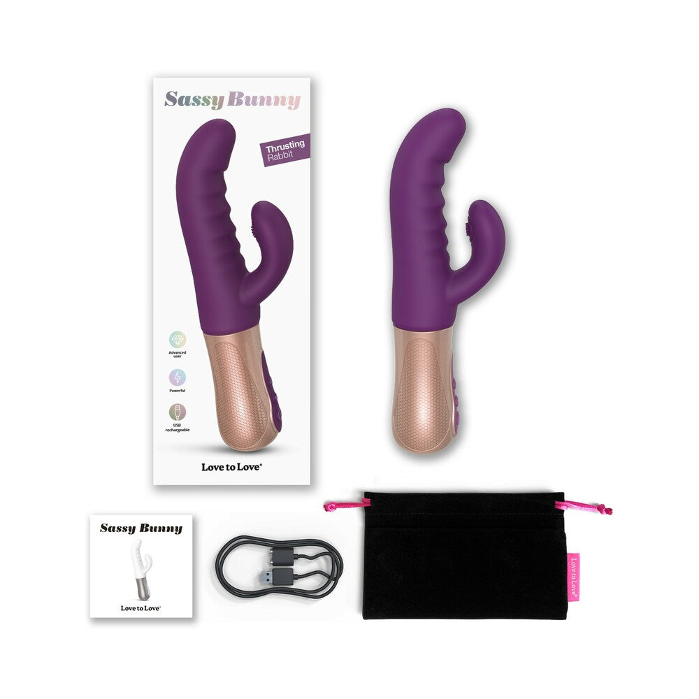 Love to Love Sassy Bunny Thrusting Rabbit Purple Rain - Fantasies Boutique