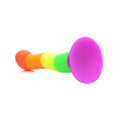Strap U Proud Rainbow Silicone Dildo with Harness