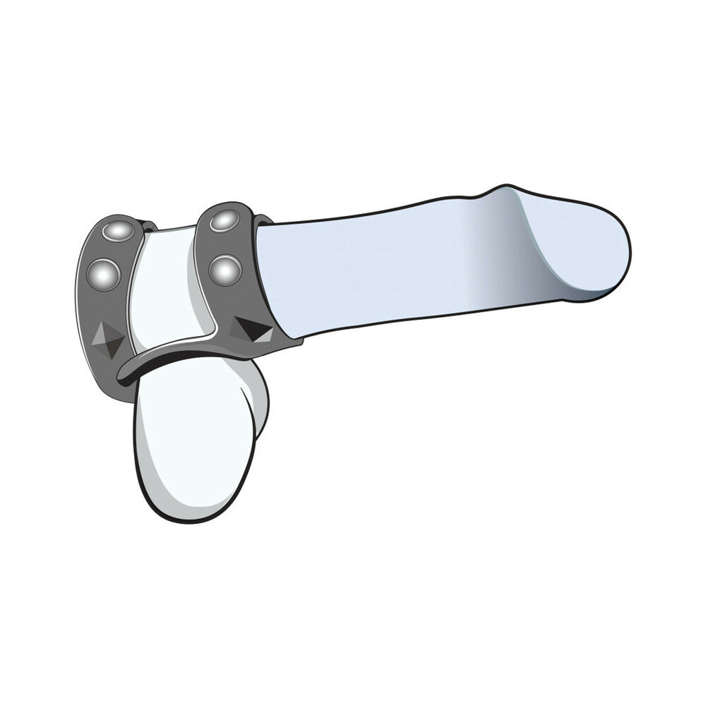 Performance VS8 Silicone Double Cock & Ball Strap Black - Fantasies Boutique