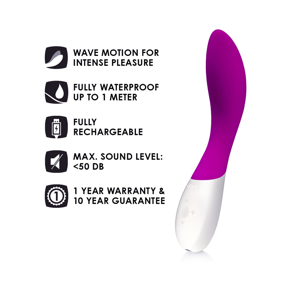 LELO MONA WAVE Rechargeable G-Spot Vibrator Deep Rose - Fantasies Boutique
