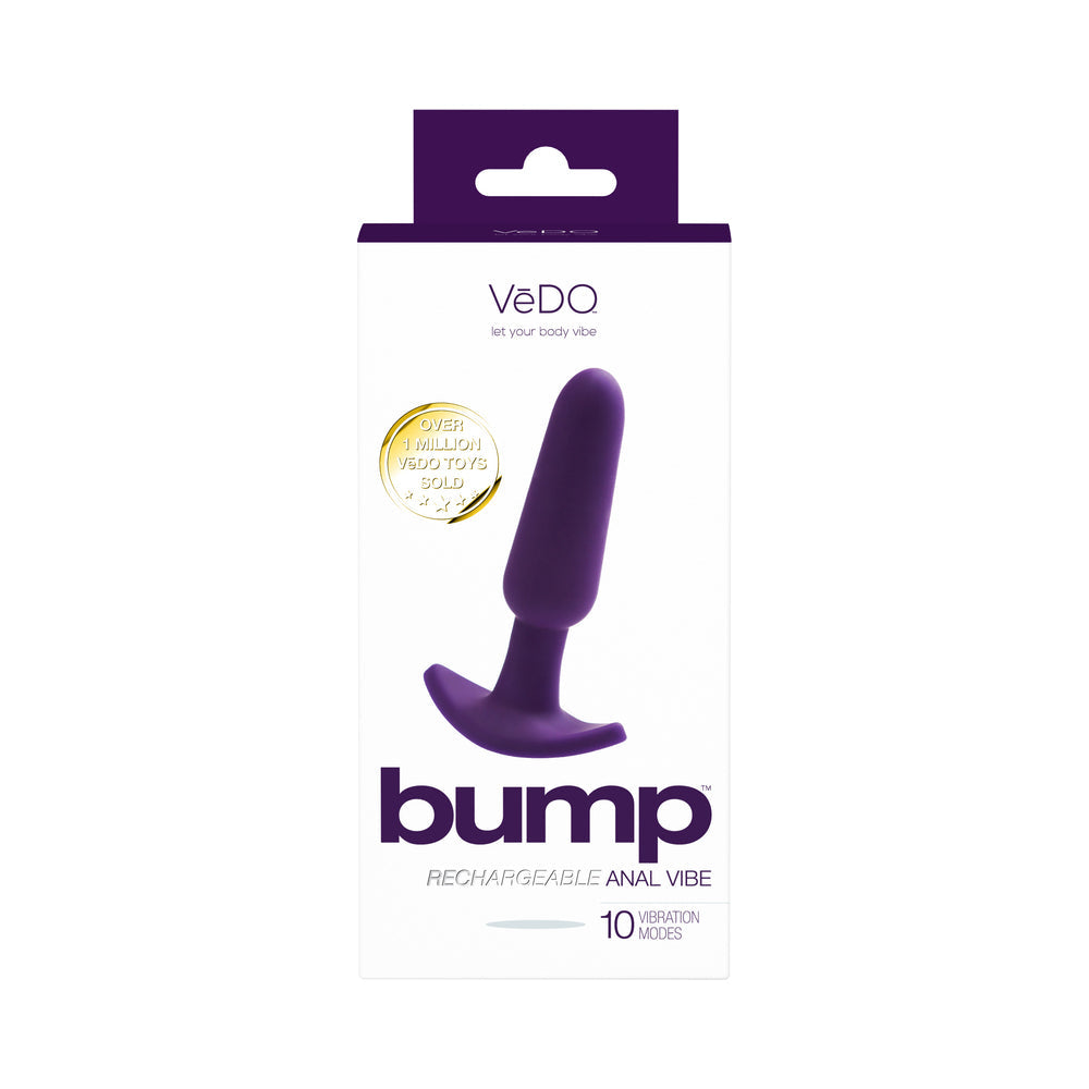 VeDO Bump Rechargeable Anal Vibe - Deep Purple - Fantasies Boutique