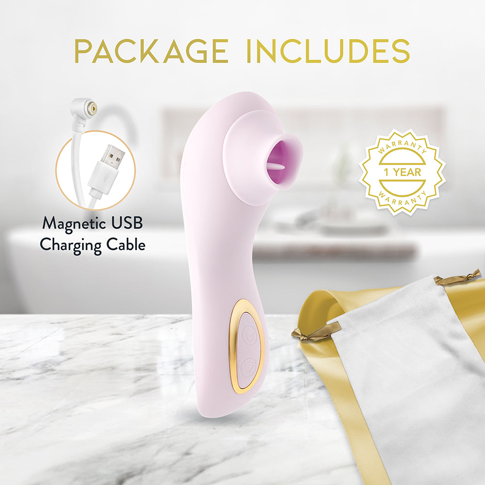 Delice Fleur Clitoral Fluttering & Suction Personal Massager Barely Purple