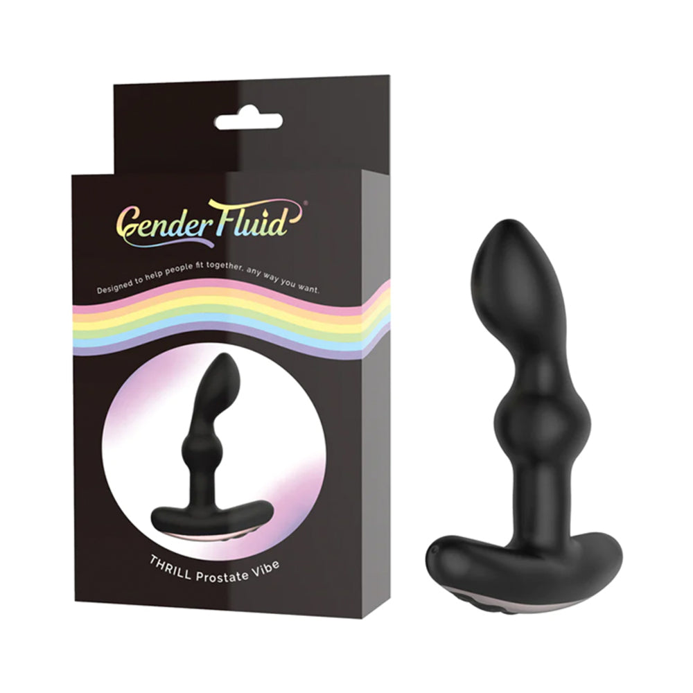 Gender Fluid Thrill Anal Vibe Silicone Black - Fantasies Boutique