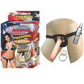 All American Whoppers 7in. Vibrating Dong With Universal Harness - Fantasies Boutique