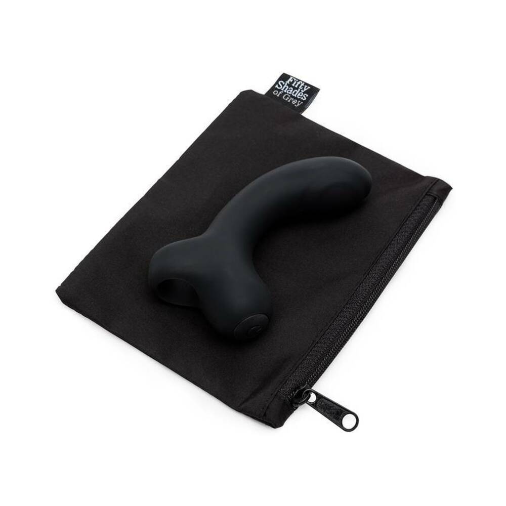 Fifty Shades of Grey Sensation Rechargeable Silicone G-Spot Finger Vibrator Black - Fantasies Boutique