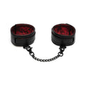 Fifty Shades of Grey Sweet Anticipation Faux Leather Adjustable Reversible Ankle Cuffs Red/Black - Fantasies Boutique