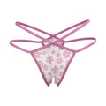 Magic Silk Daisy Split Crotch Thong Daisy Print S/M