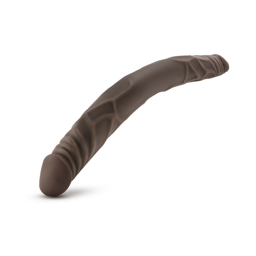 Blush Dr. Skin 14 in. Double Dildo Brown - Fantasies Boutique