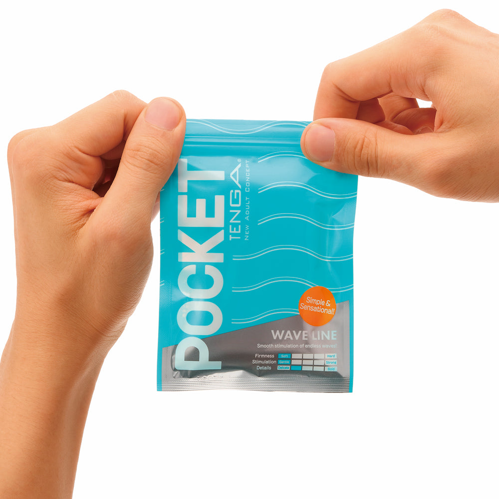 Tenga Pocket Masturbator Sleeve Wavy Line - Fantasies Boutique