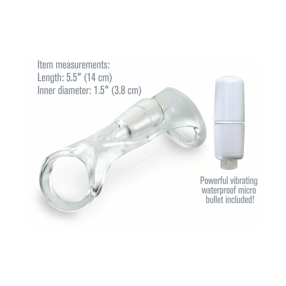 Fantasy X-tensions Vibrating Cock Sling Clear - Fantasies Boutique