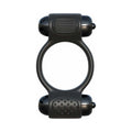 Fantasy C-Ringz Magic Touch Couples Ring With Dual Bullets Black - Fantasies Boutique