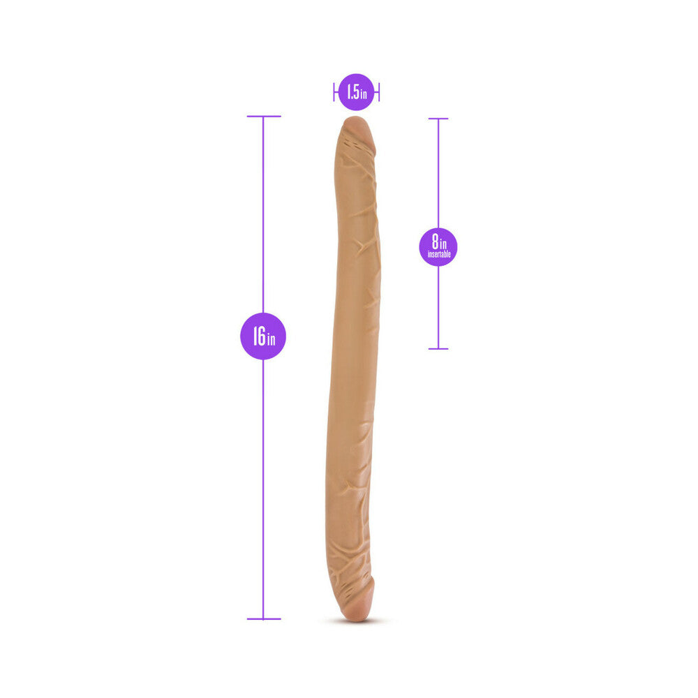 Blush B Yours 16 in. Double Dildo Tan - Fantasies Boutique