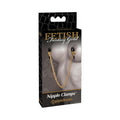 Pipedream Fetish Fantasy Gold Adjustable Nipple Clamps With Chain Gold/Black - Fantasies Boutique